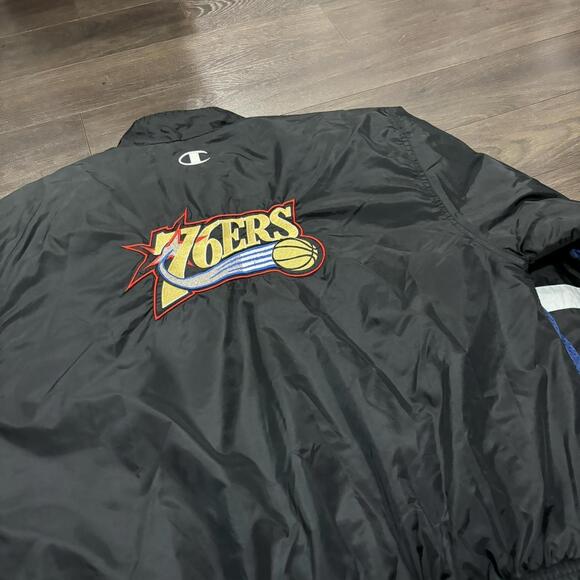 Vintage Philadelphia 76ers champion zip up windbreaker 90s L - Picture 5 of 8